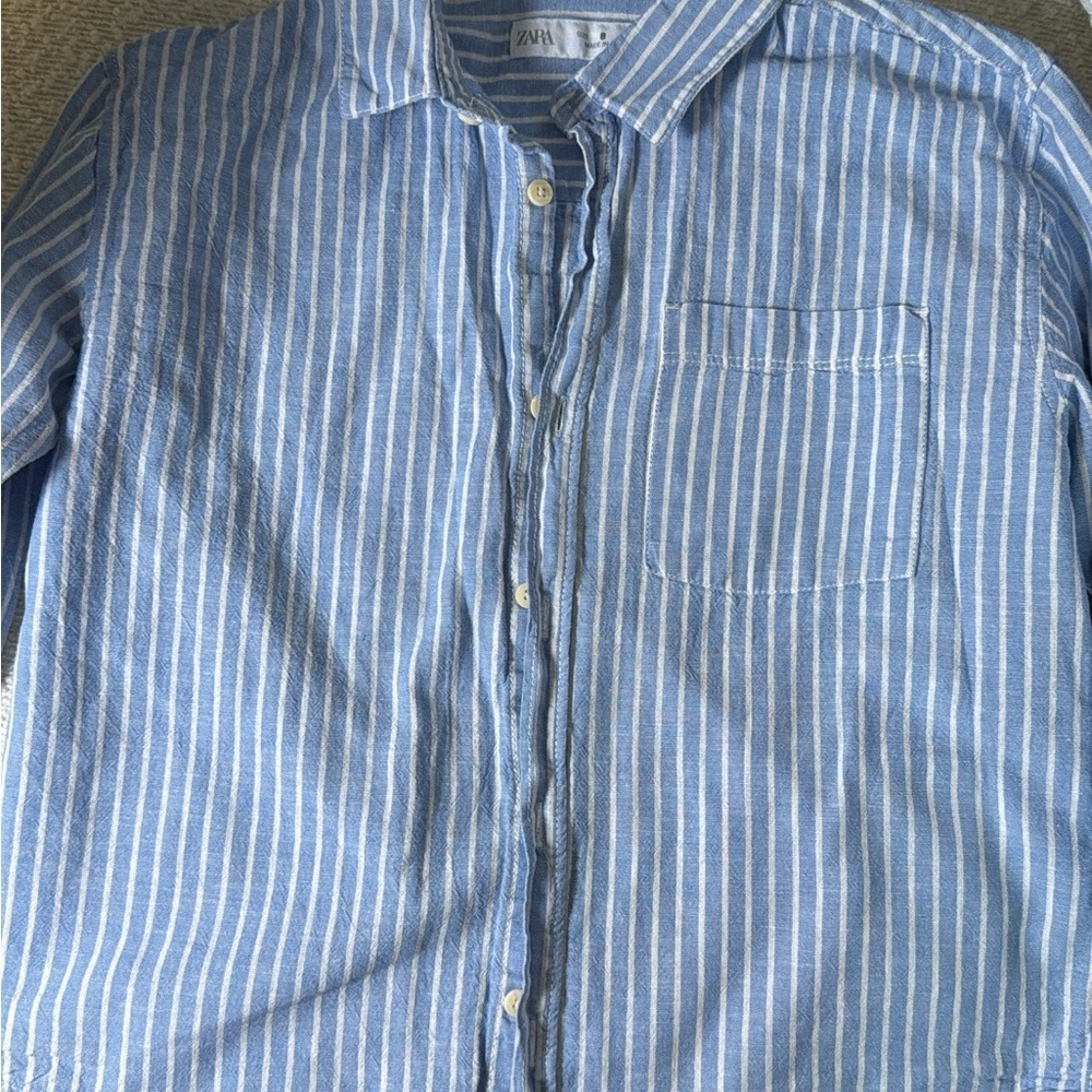 Zara Boys  Blue Striped Shirt